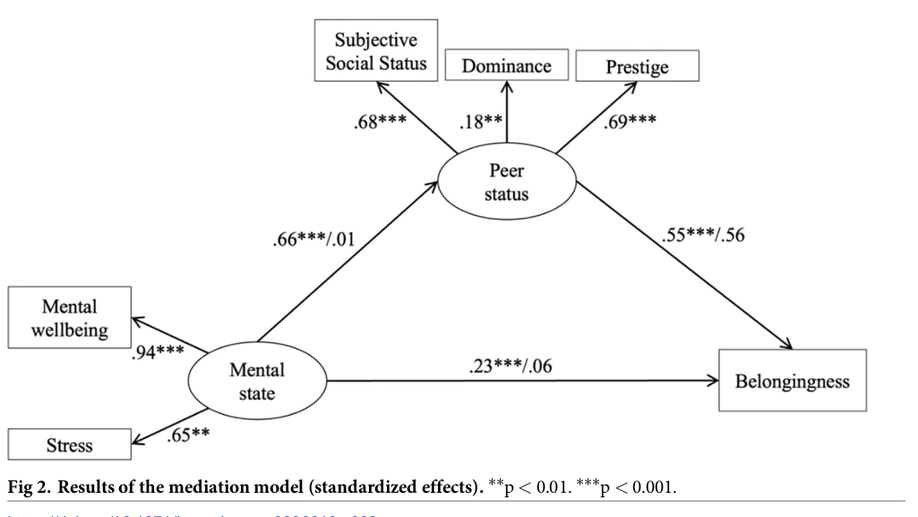 Interplay of mental state, personality, and popularity among peers in shaping belongingness of first-year students: A cross-sectional study